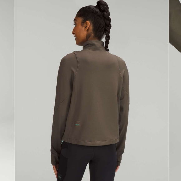 Lululemon Tech Fleece Hiking 1/4 Zip Pullover Carob Brown Size 4 - Picture 14 of 14